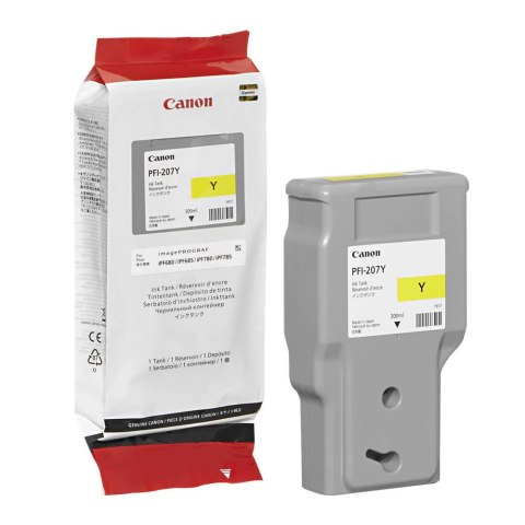 Tusz Canon PFI-207Y do iPF680/685/780/785 | 300ml | yellow