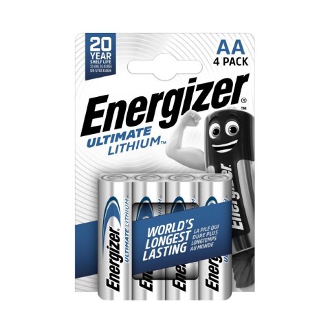 Bateria Energizer Ultimate L91/ AA/4 szt. R6 bateria litowa 1,5V