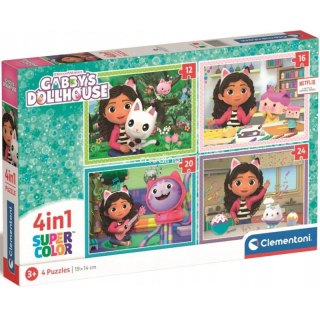 Clementoni Puzzle 4 w 1 Super Kolor Gabby's Dollhouse