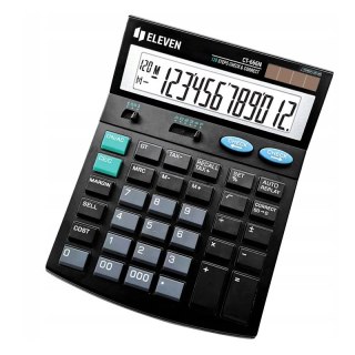 Eleven kalkulator biurowy 12-pozycyjny czarny CT666N