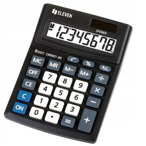Eleven kalkulator biurowy 8-pozycyjny czarny CMB801BK