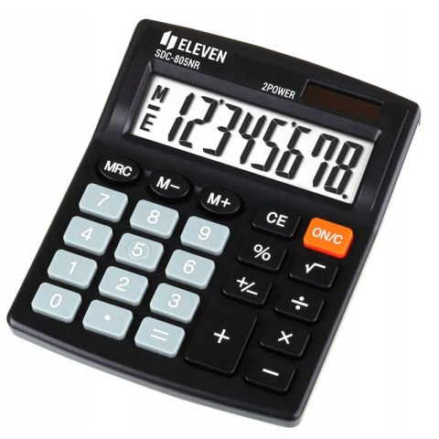 Eleven kalkulator biurowy 8-pozycyjny czarny SDC805NR