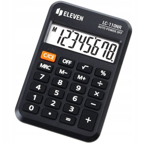 Eleven kalkulator kieszonkowy 8-pozycyjny czarny LC110NR