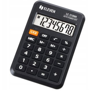 Eleven kalkulator kieszonkowy 8-pozycyjny czarny LC210NR