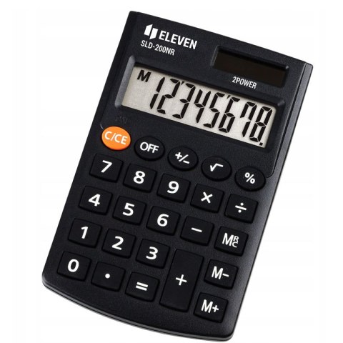 Eleven kalkulator kieszonkowy 8-pozycyjny czarny SLD200NR