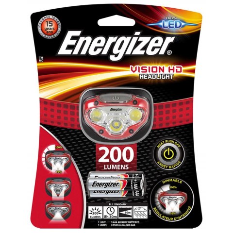 Energizer latarka czołowa Vision Headlight HD | czerwona