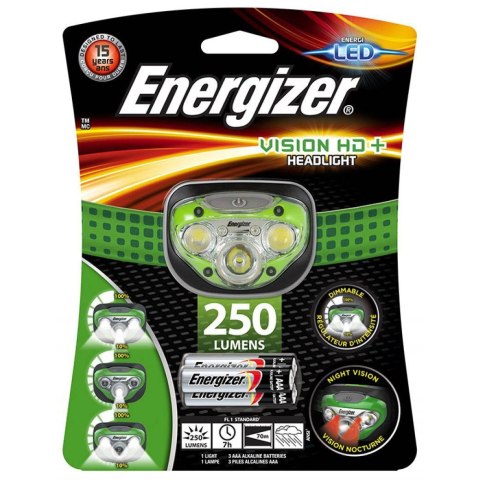 Energizer latarka czołowa Vision Headlight HD+ | zielona