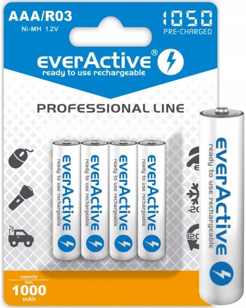 Everactive Akumulator R03/AAA NI-MH 1050 1000MAH / NIMH PROFESSIONAL LINE / BLIS