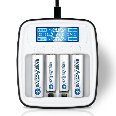 Everactive Ładowarka akumulatorowa NNC-1000M USB-C EVERACTIVE R03 AAA / R6 AA