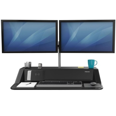 Fellowes stanowisko do pracy Sit-Stand Lotus™ DX - czarne | nowy - powystawowy