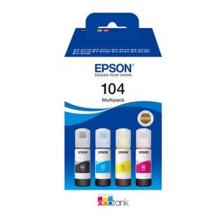 Zestaw Tuszy Epson 104 EcoTank | 4 x 65 ml | CMYK