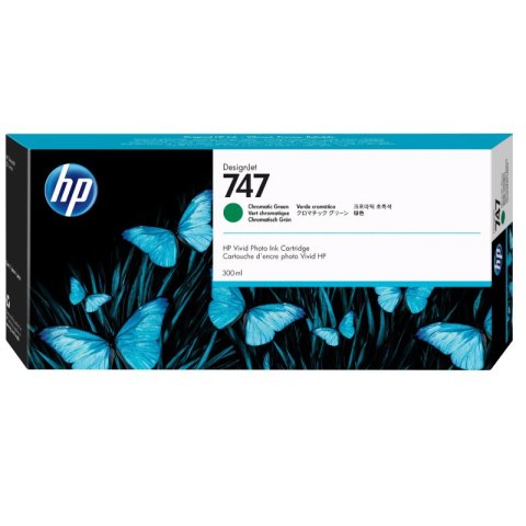 Tusz HP 747 do DesignJet Z9+ 24-in PostScriptr | green | 300ml