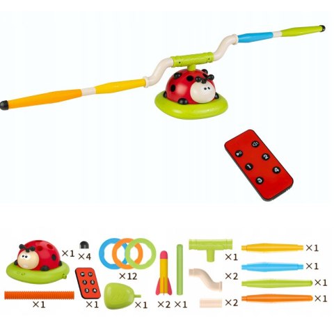 Gra zręcznościowa 3w1 skakanka wyrzutnia