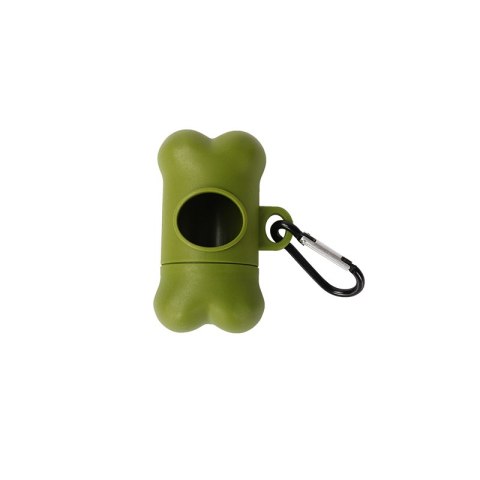 Etui na woreczki na psie odchody zielone kość