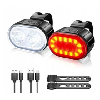 Lampa rowerowa przednia + tylnia 2,6 x 4,5 cm