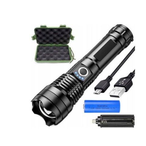 Latarka taktyczna 16,5 x 4 x 4 cm 2200mAh