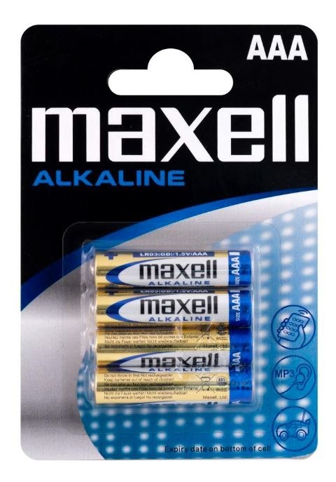 MAXELL Bateria Alkaliczna AAA blister LR03 | 4 szt.