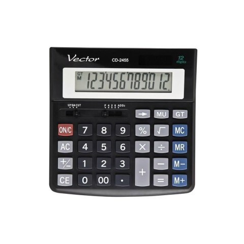 Vector kalkulator KAV CD-2455 BLK | biurowy | 12 miejsc | Czarny