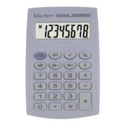 Vector kalkulator KAV VC-210 LB | kieszonkowy | 8 miejsc | Błękitny