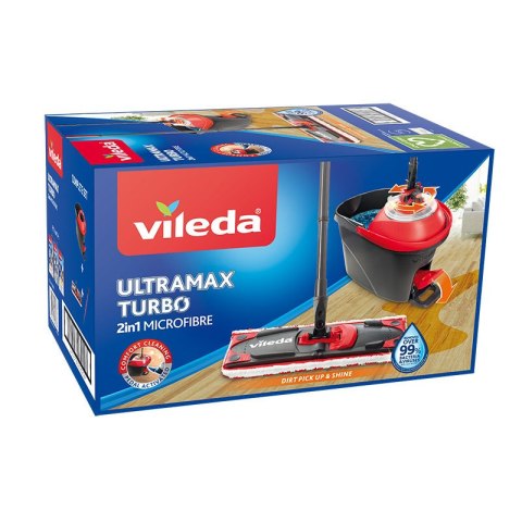 Vileda zestaw Mop obrotowy Ultramax TURBO i wiadro z wyciskaczem 163425