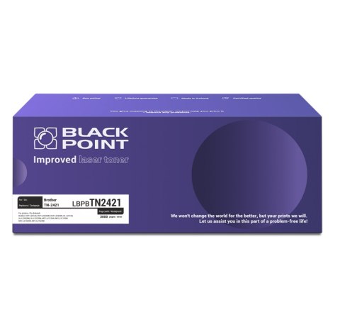 Black Point toner LBPBTN2421 zastępuje Brother TN-2421, 3000 stron, black