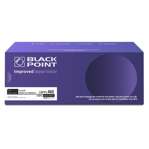Black Point toner LBPPL460 zastępuje Lexmark E460X11E / E460X21E, 18000 stron