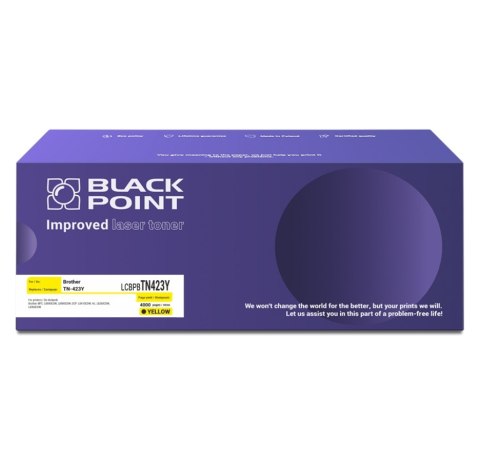 Black Point toner LCBPBTN423Y zastępuje Brother TN-423Y yellow