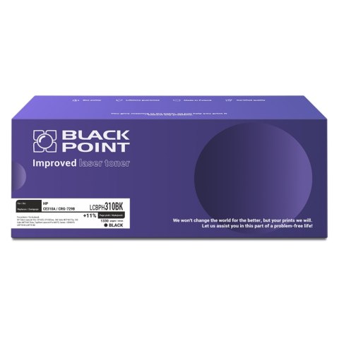 Black Point toner LCBPH310BK zastępuje HP CE310A / CRG-729B, czarny