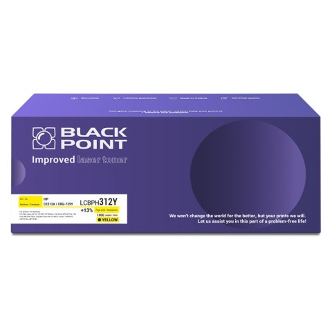 Black Point toner LCBPH312Y zastępuje HP CE312A / CRG-729Y, żółty