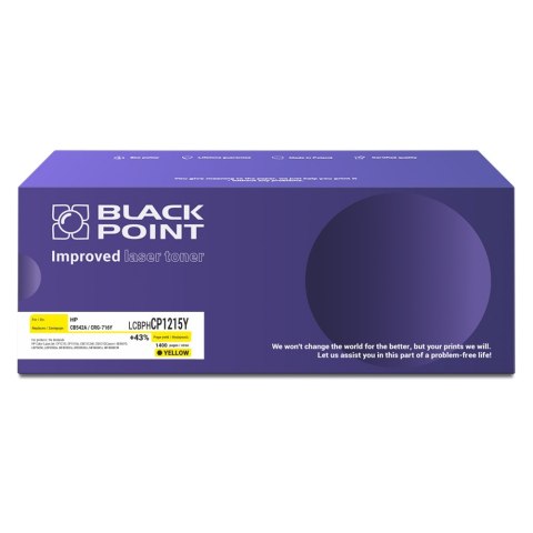 Black Point toner LCBPHCP1215Y zastępuje HP CB542A / CRG-716Y, żółty