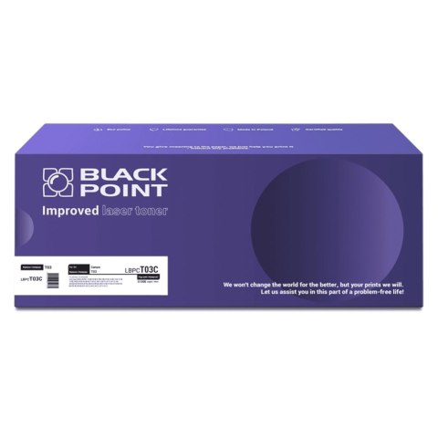 Toner Black Point LBPCT03C 
Zastępuje: Canon T03 
Wydajność: 51500 stron 
Kolor: Black