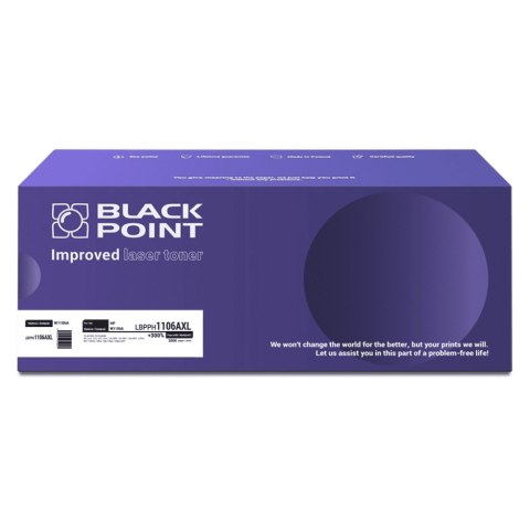 Toner Black Point LBPPH1106AXL 
Zastępuje: W1106AXL 
Wydajność: 3000 stron 
Kolor: Black