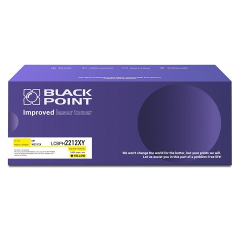 Toner Black Point LCBPH2212XY 
Zastępuje: HP W2212X 
Wydajność: 2450 stron 
Kolor: Yellow 
Chip OEM*
