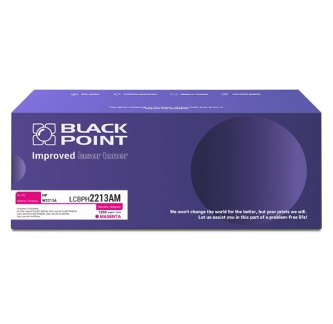 Toner Black Point LCBPH2213AM 
Zastępuje: HP W2213A 
Wydajność: 1250 stron 
Kolor: Magenta 
Chip OEM*