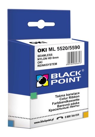Black Point taśma barwiąca KBPO5520 zastępuje Oki ML 5520 / 5590, czarna, 8 mm / 1,6 m