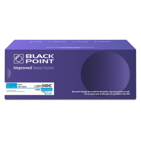 Black Point toner LCBPC040HC zastępuje Canon CRG-040HC cyan