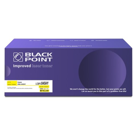 Black Point toner LCBPC045HY zastępuje Canon CRG-045HY yellow