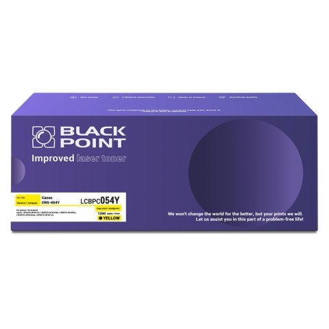 Black Point toner LCBPC054Y zastępuje Canon CRG-054Y yellow