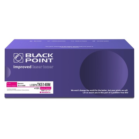 Black Point toner LCBPKTK5140M zastępuje Kyocera TK-5140M, czerwony