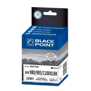 Black Point tusz BPB980/985/1100XLBK zastępuje Brother LC-980/985/1100BK, czarny