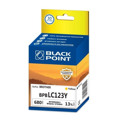 Black Point tusz BPBLC123Y zastępuje Brother LC123CY, żółty