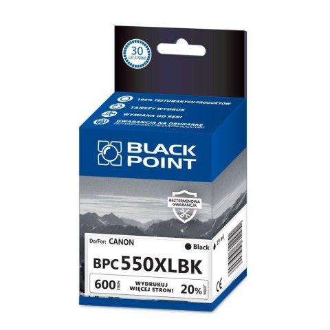 Black Point tusz BPC550XLBK zastępuje Canon PGI-550PGBKXL, czarny
