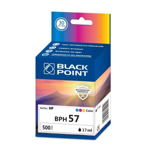 Black Point tusz BPH57 zastępuje HP C6657AE, trójkolorowy