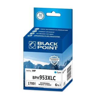 Black Point tusz BPH953XLC zastępuje HP F6U16AE cyan