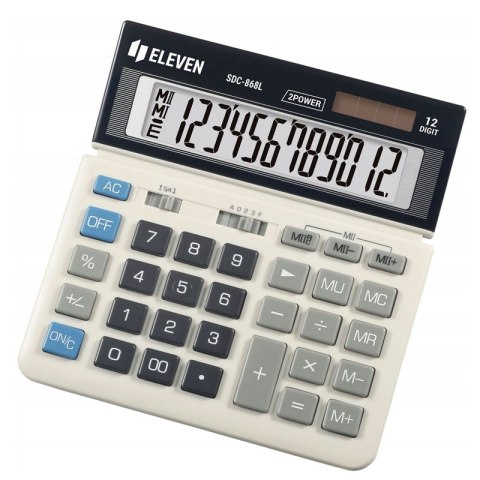 Eleven kalkulator biurowy 12-pozycyjny biały SDC868L