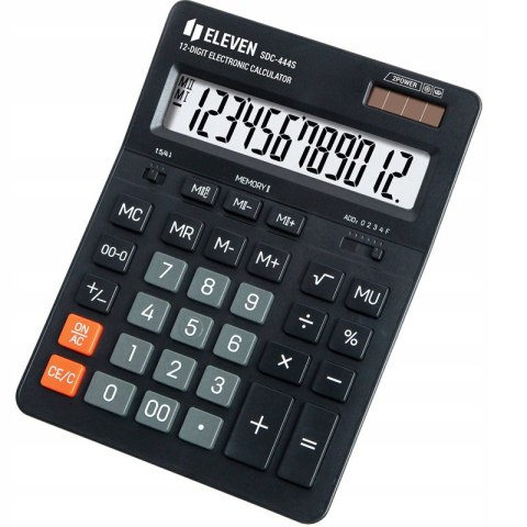 Eleven kalkulator biurowy 12-pozycyjny czarny SDC444S