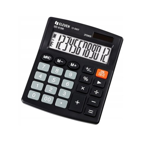 Eleven kalkulator biurowy 12-pozycyjny czarny SDC812NR