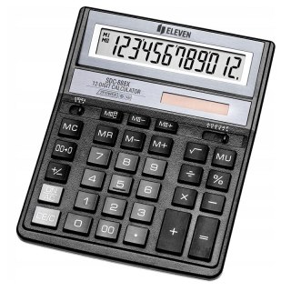 Eleven kalkulator biurowy 12-pozycyjny czarny SDC888XBK