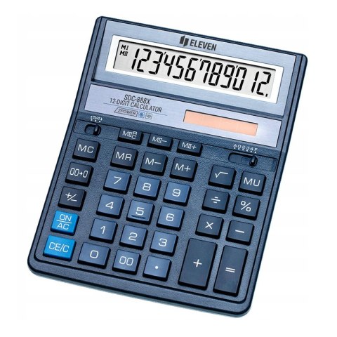 Eleven kalkulator biurowy 12-pozycyjny niebieski SDC888XBL