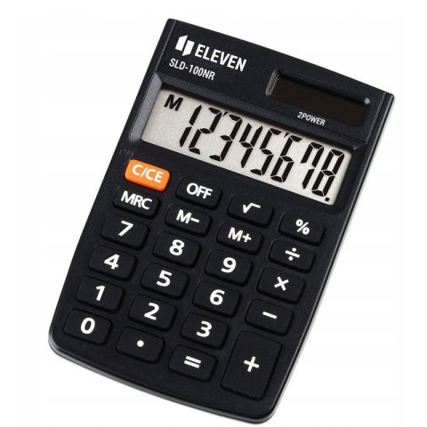 Eleven kalkulator kieszonkowy 8-pozycyjny czarny SLD100NR